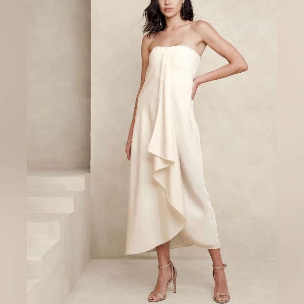 Banana Republic White Strapless Dress - Picture 1 of 8